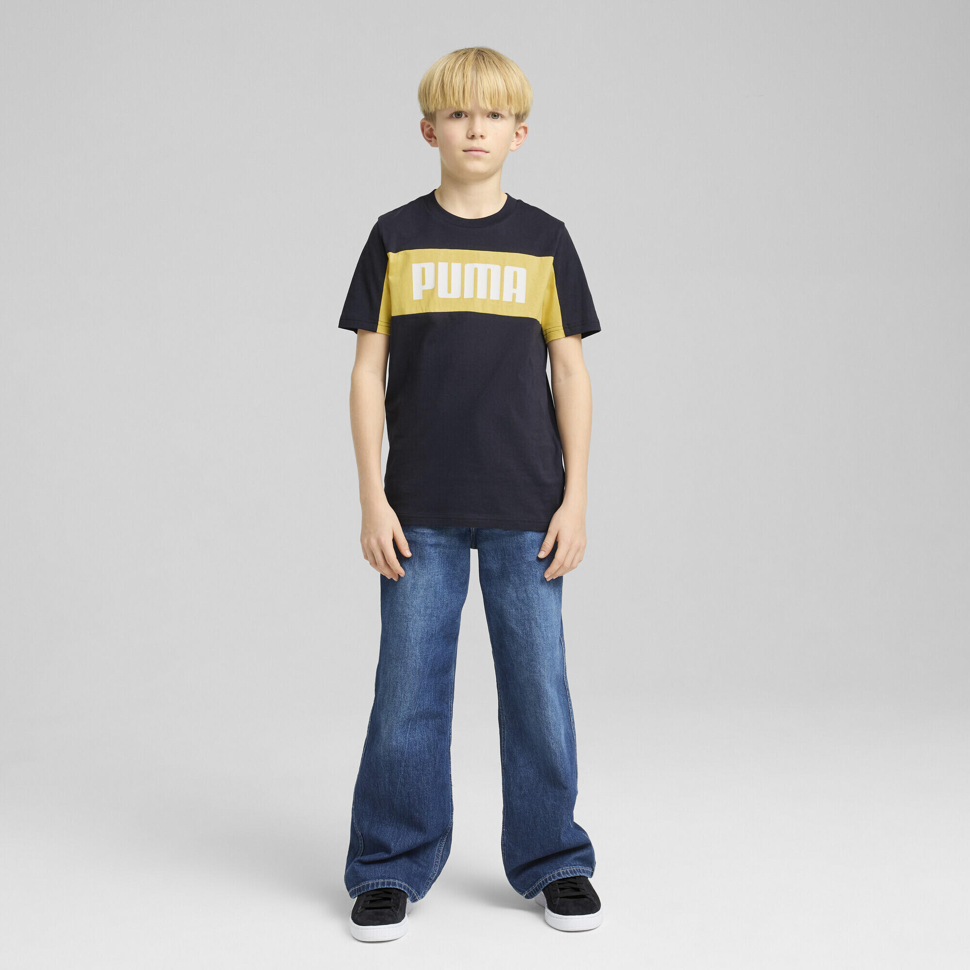 T-shirt Essentials+ Block da uomo PUMA New Navy Blue 5/7