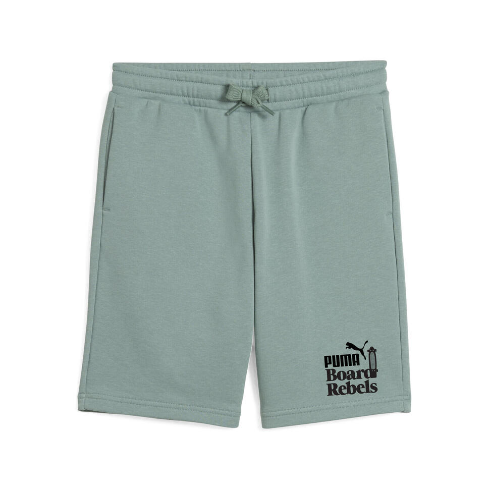 Młodzieżowe długie szorty Mid 90s PUMA Green Moon
