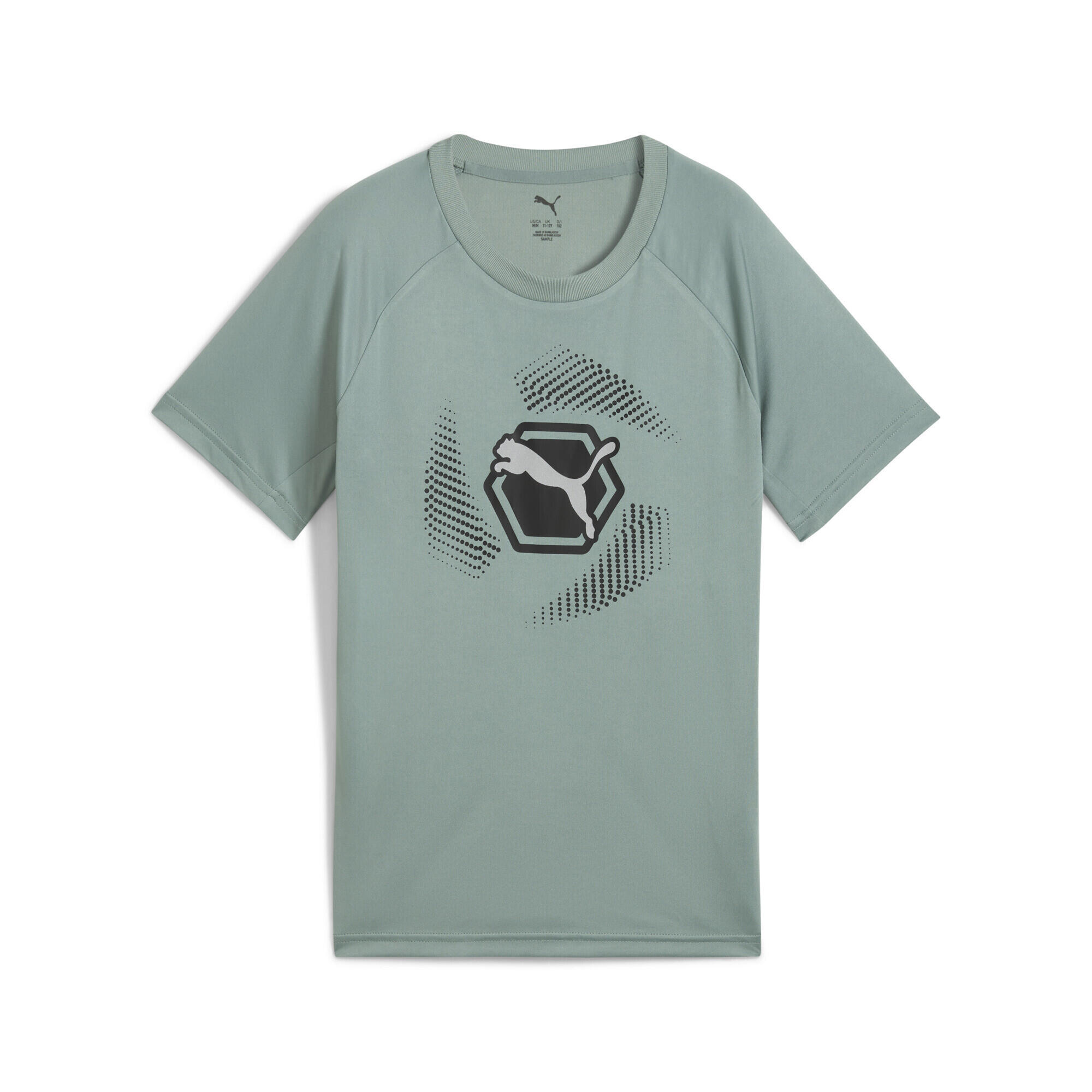 Active Sports Poly T-shirt met print voor jongeren PUMA Green Moon 1/7