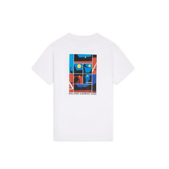 T-Shirt Affiche 2025 enfant Roland-Garros - Blanc