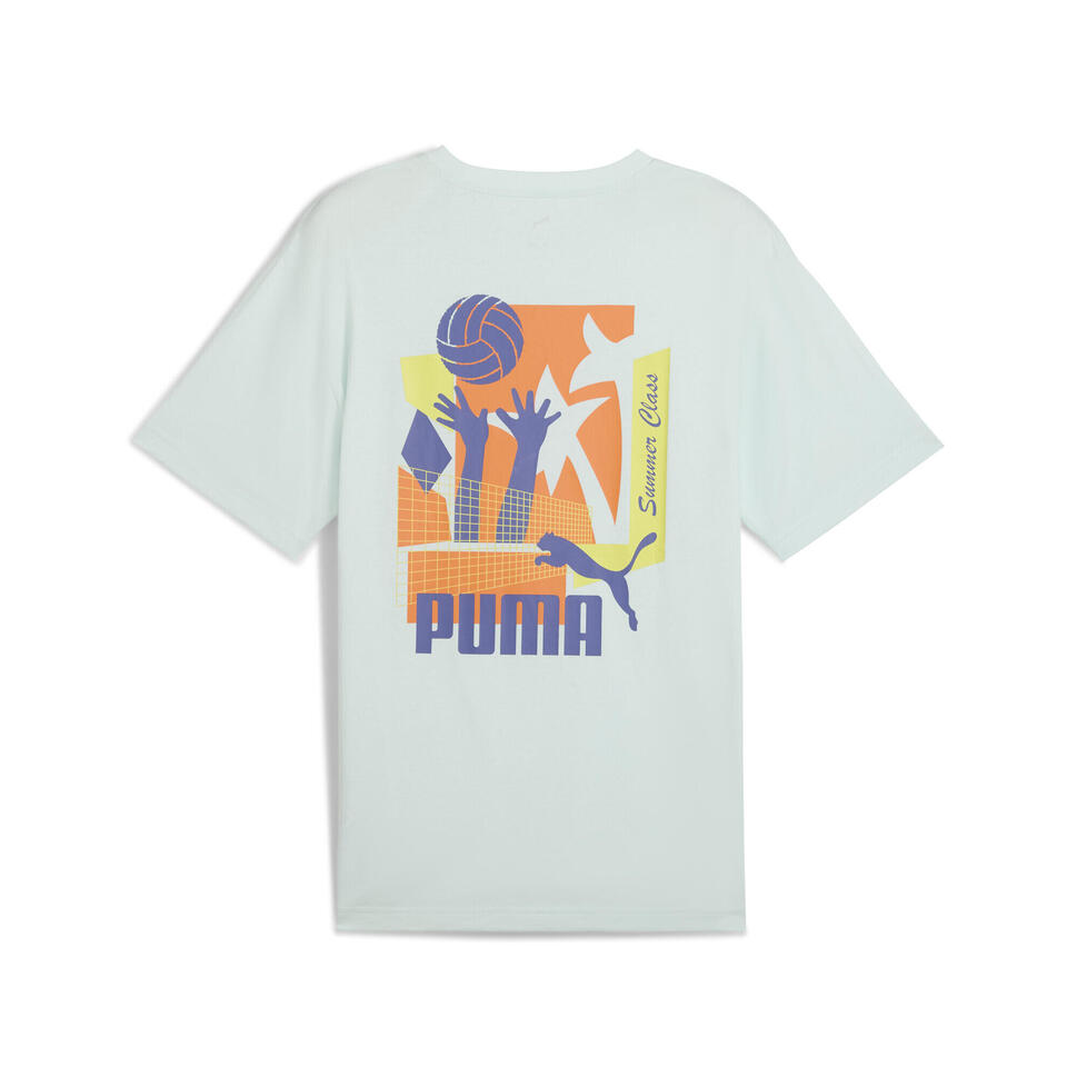 Męska koszulka sportowa Graphics Summer PUMA Peaceful Blue