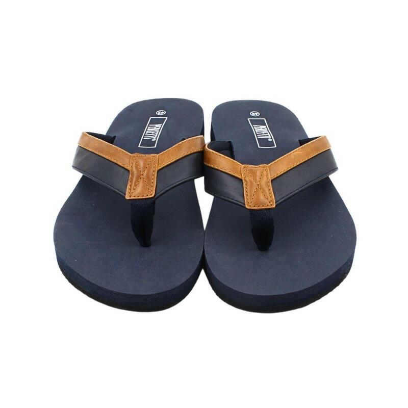 Șlapi flip-flop bărbați, Perletti, talpă bleumarin, 41 EU