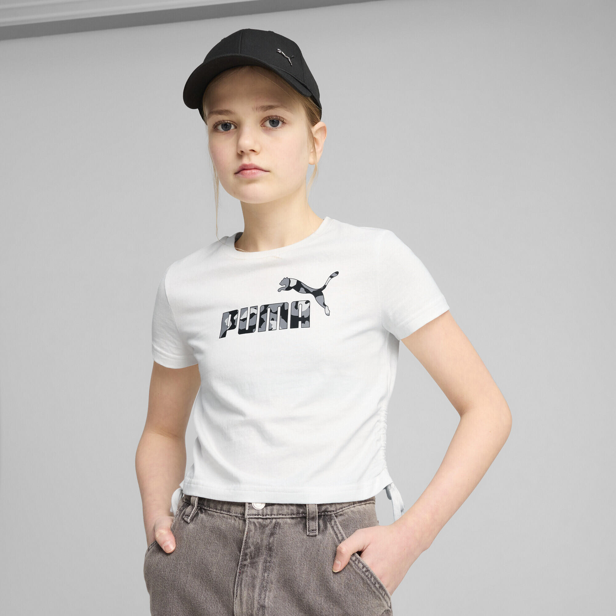 Casquette de baseball à logo Cat en métal ESS Enfant et Adolescent PUMA Black 4/7