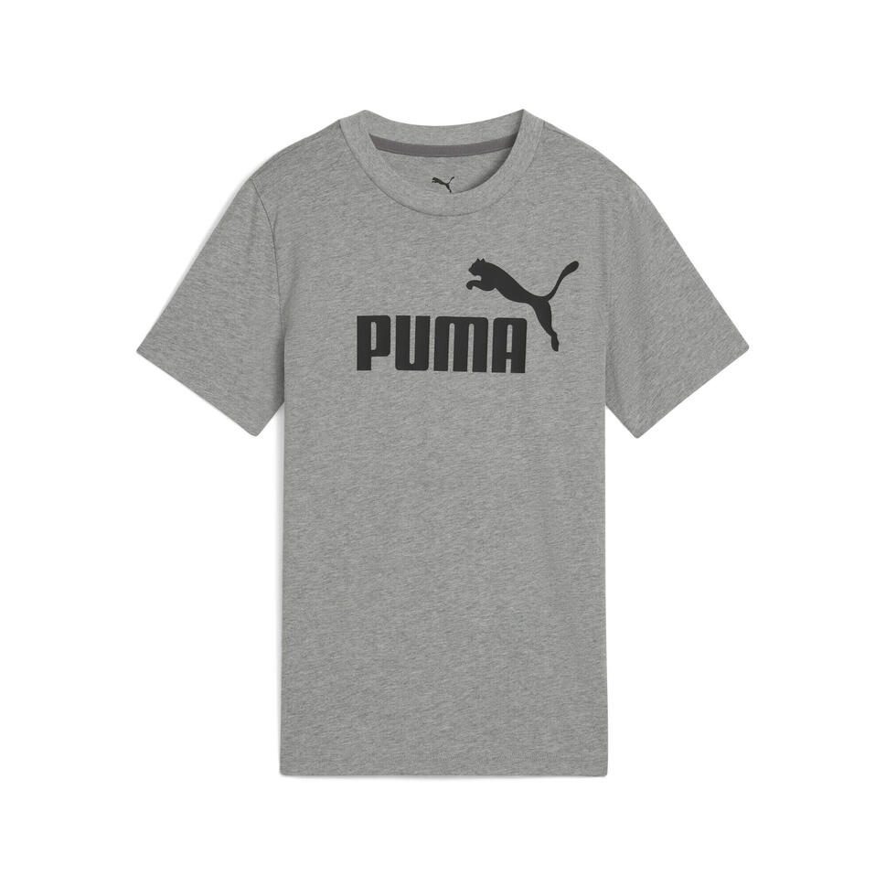 Młodzieżowa koszulka ESS z logo No. 1 PUMA Medium Gray Heather