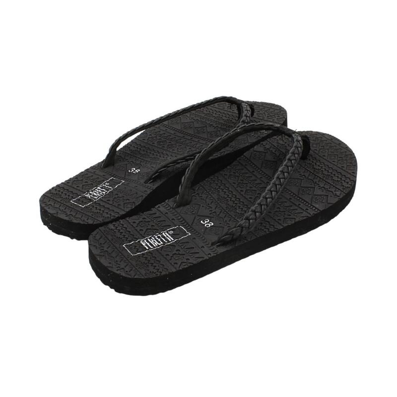 Șlapi flip-flops pentru femei, Perletti, negru, 39 EU