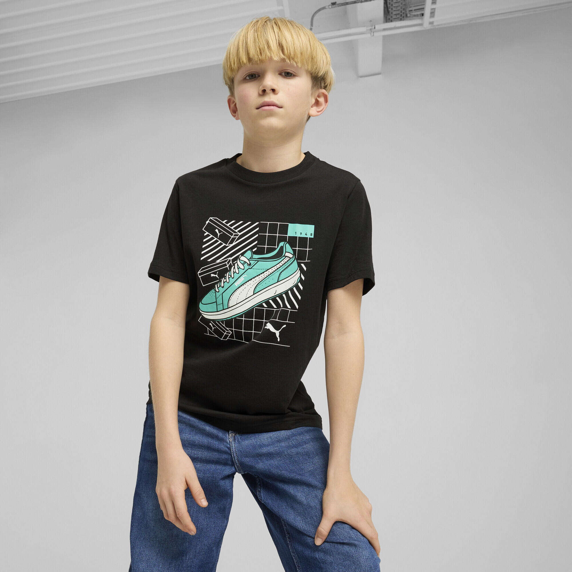 T-shirt à motif IV Enfant et Adolescent PUMA Black 5/7