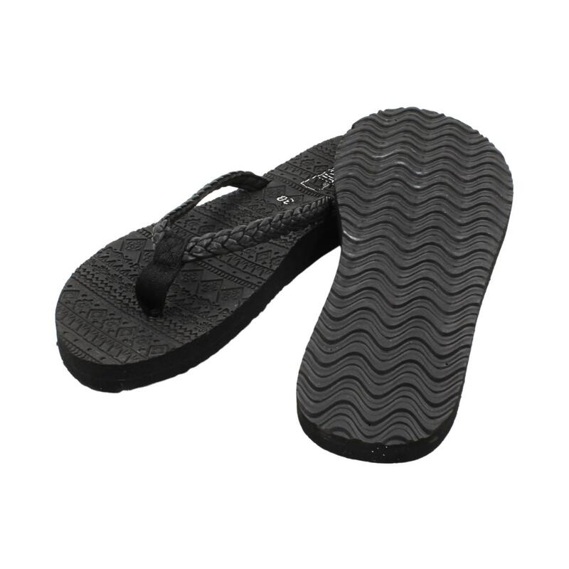 Șlapi flip-flops pentru femei, Perletti, negru, 37 EU