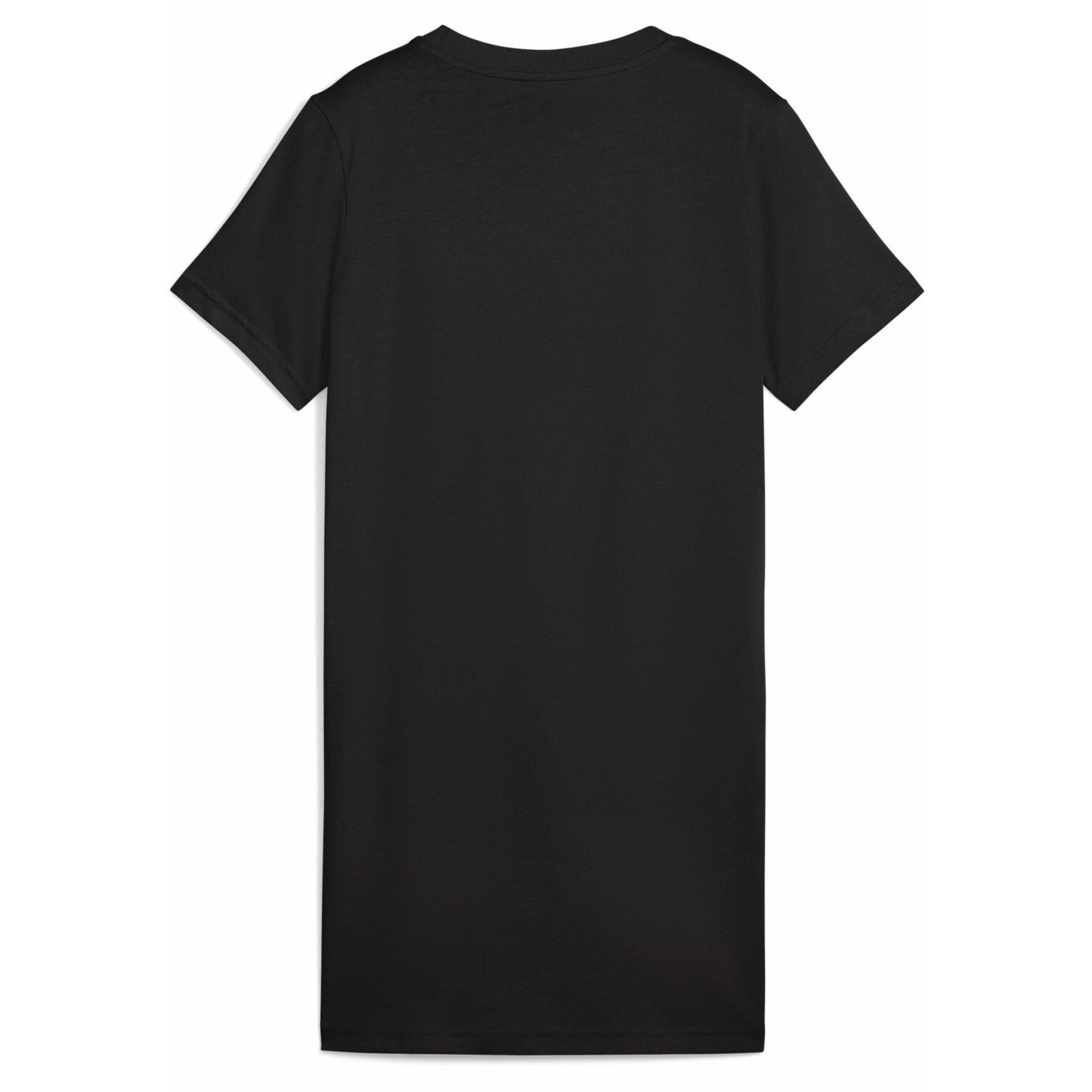 Młodzieżowa sukienka Essentials z małym logo No. 1 i krótkim rękawem PUMA Black