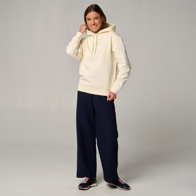 Sweat à capuche Sporty Chic femme Roland-Garros - Ecru