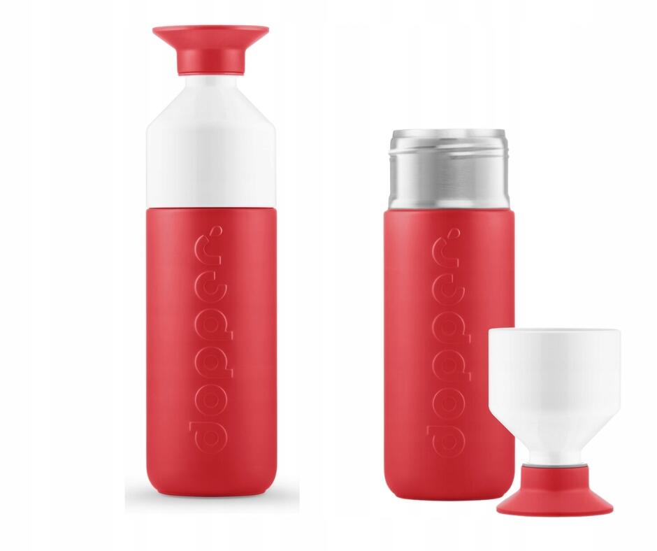 Butelka termiczna Dopper Deep Coral 580 ml z kubkiem