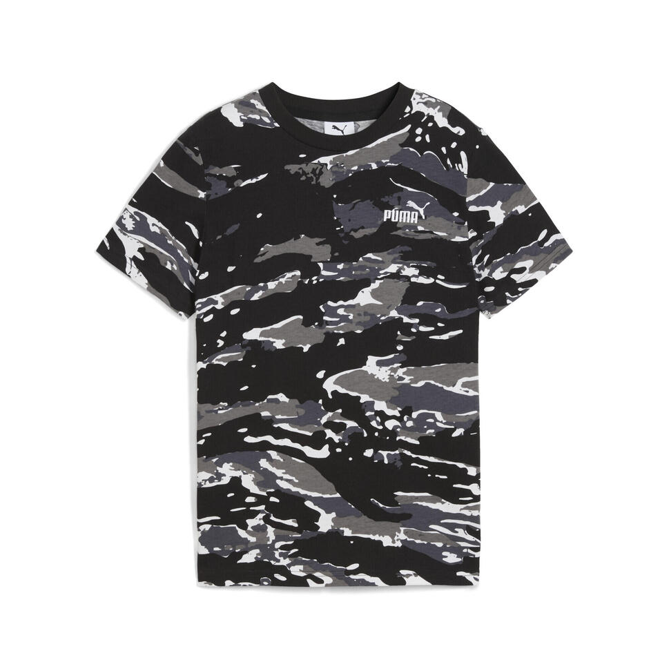 Młodzieżowa koszulka Essentials Camo PUMA Black