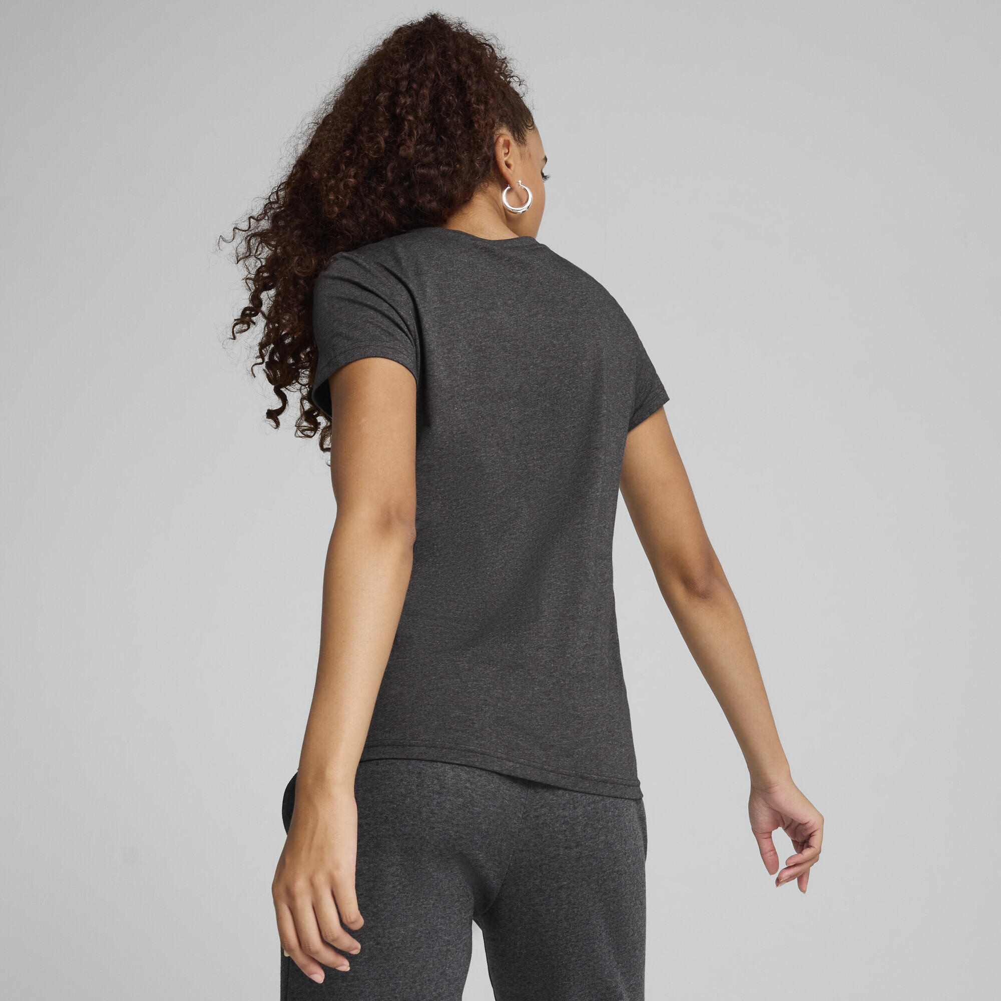 ESS No. 1 Logo T-Shirt Damen PUMA Dark Gray Heather 3/7