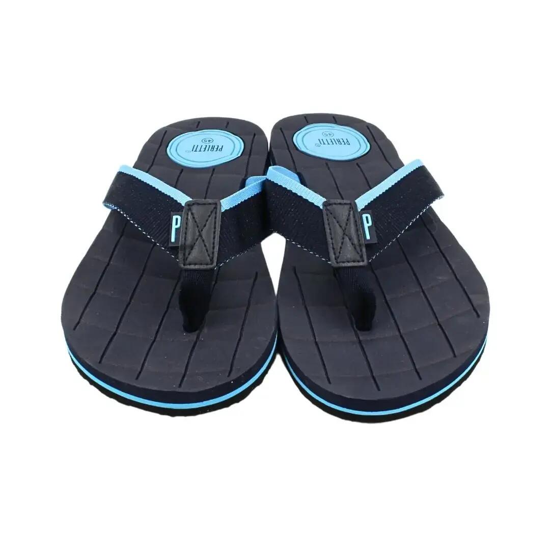Șlapi flip-flop bărbați, Perletti, bleumarin cu albastru, 44 EU 2/4