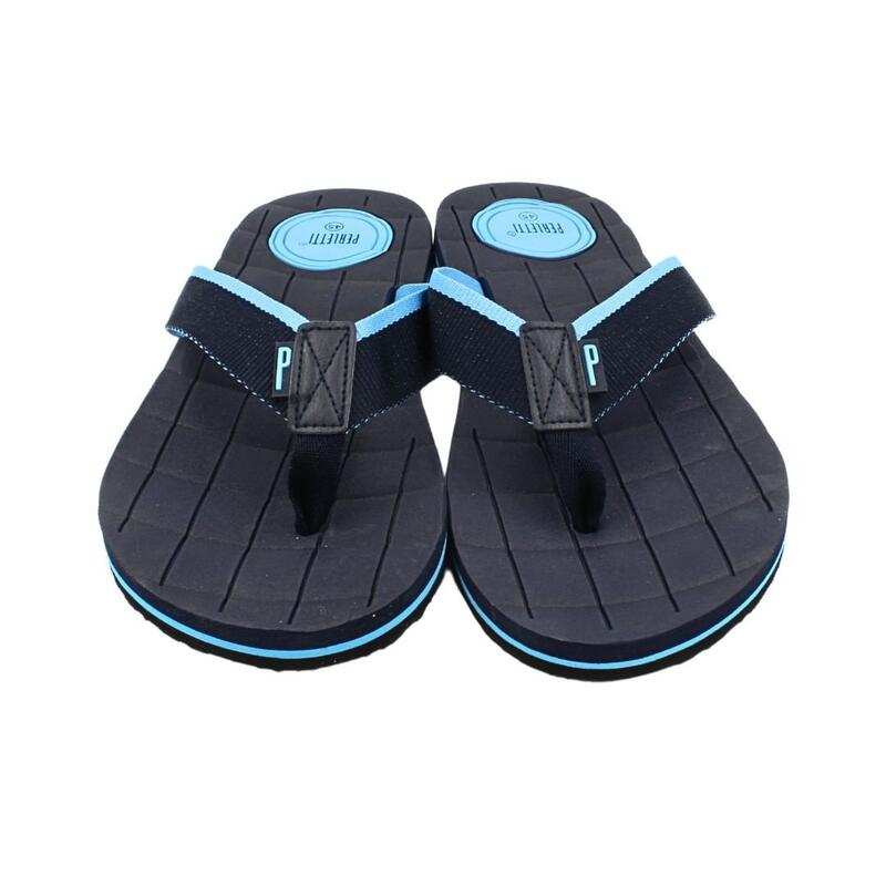 Șlapi flip-flop bărbați, Perletti, bleumarin cu albastru, 45 EU