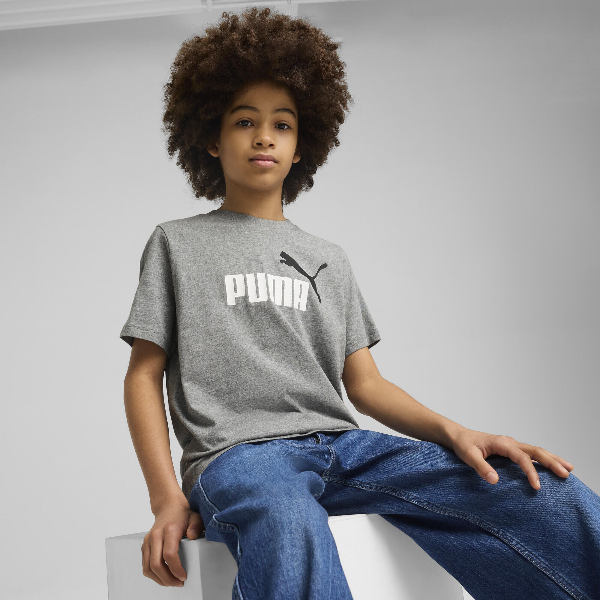 T-shirt con logo Essentials No. 1 colorato per ragazzi PUMA 2/7