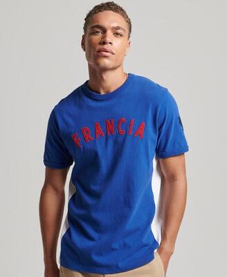 SUPERDRY Ringspun Fußball Frankreich Match T-Shirt