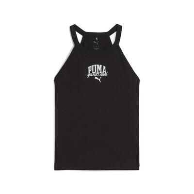 Puma class korte tanktop slimfit voor dames puma black