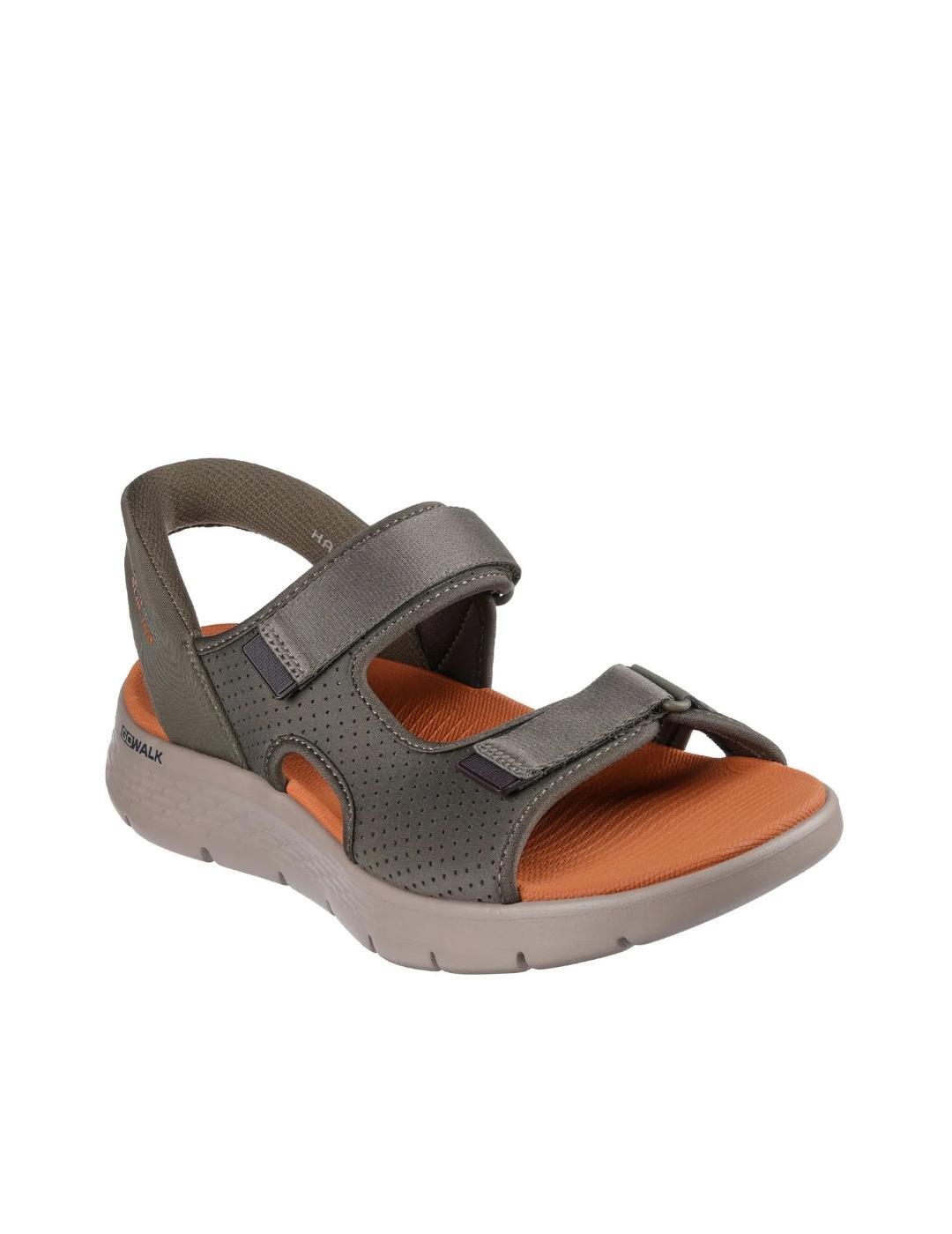 Sandalias para Hombre Skechers Go walk flex slip-ins  Verde 3/4