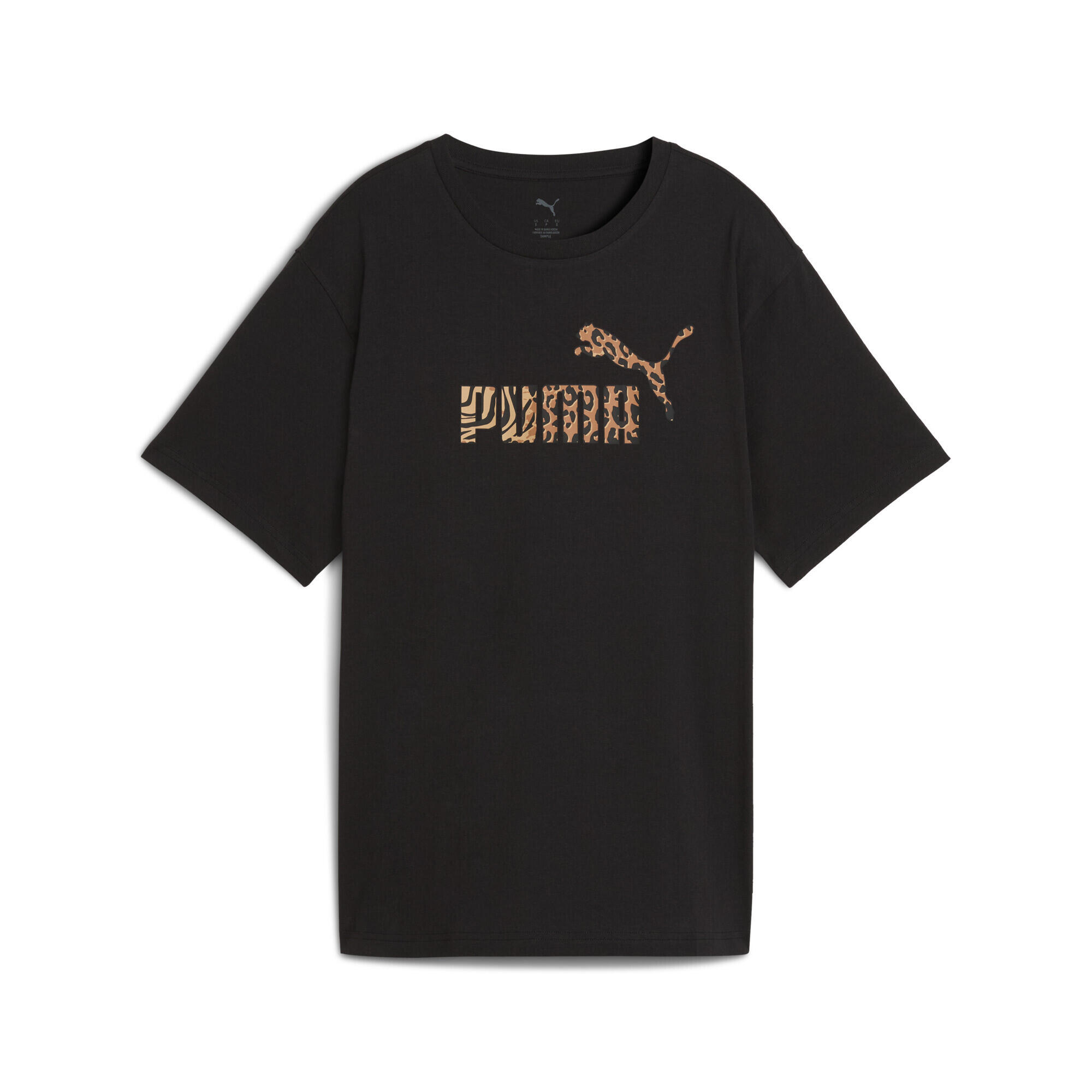 Puma - T-shirt Décontracté À Motif Animal Essentials Femme Puma Black - T-shirt Manches Courtes - Noir - Decathlon