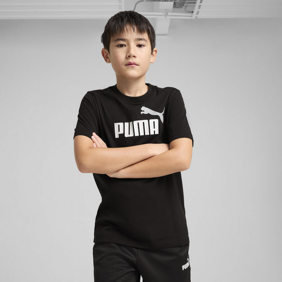 Młodzieżowa koszulka Essentials Colour z logo No.1 PUMA Black