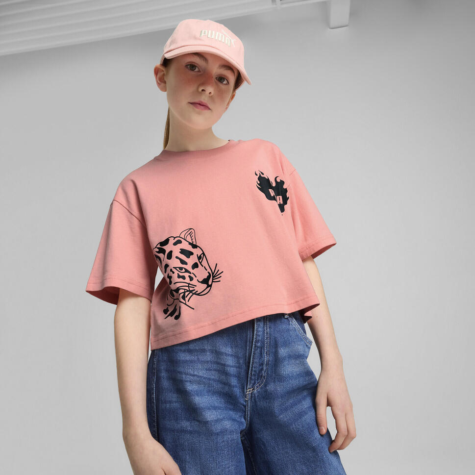 Młodzieżowa czapka z daszkiem z logo No. 1 ESS PUMA Pink Fruit