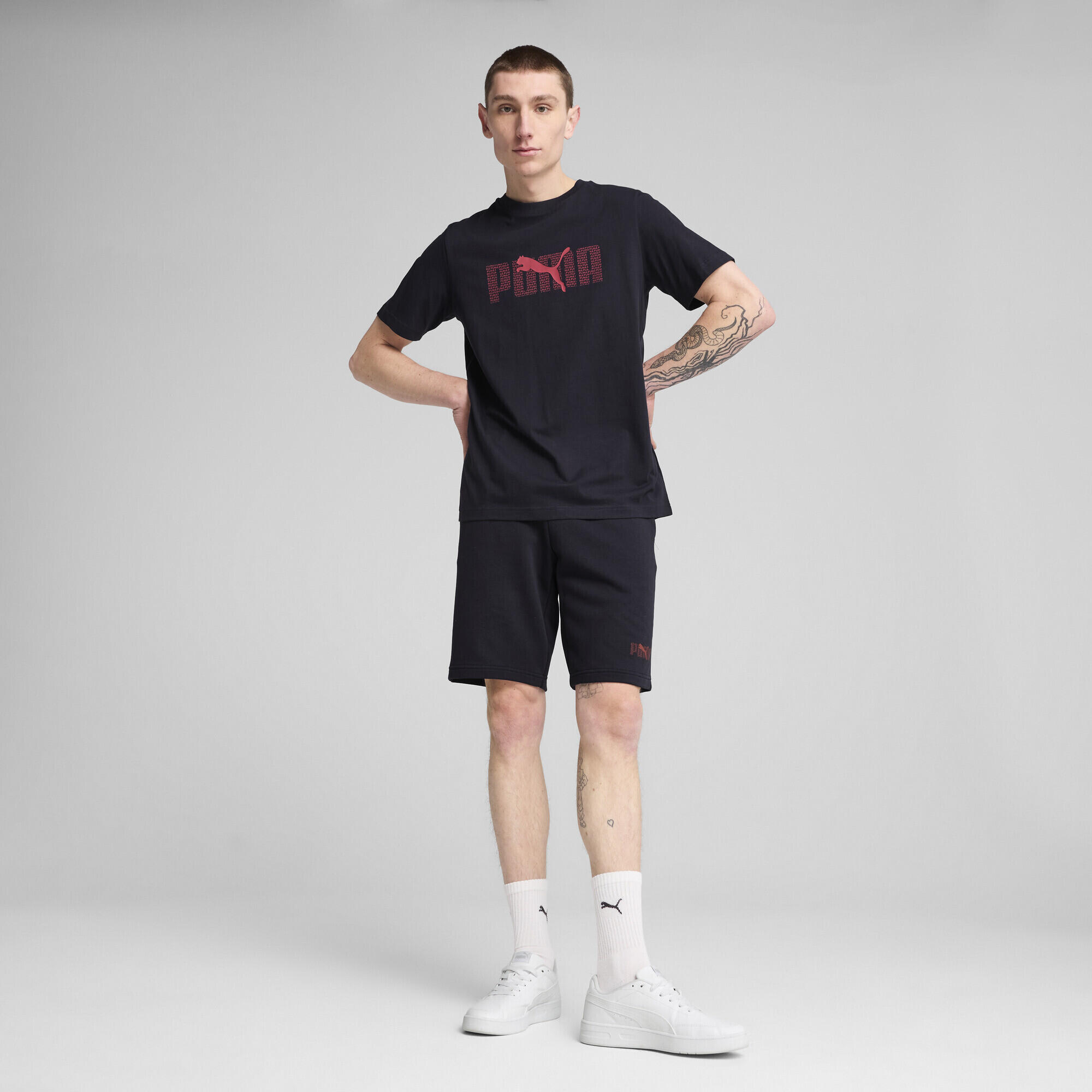 T-shirt Essentials con logo Lab da uomo PUMA New Navy Blue 4/7