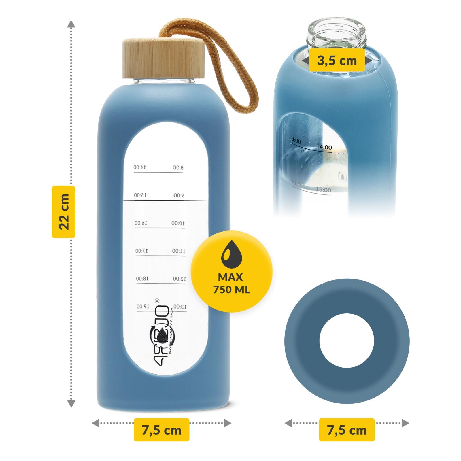 Sport Wasserflasche aus Glas 4FIZJO 750 ml 2/7