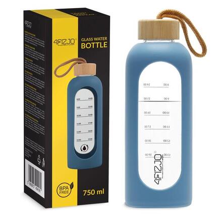 Szklana butelka na wodę sportowa 4FIZJO 750 ml