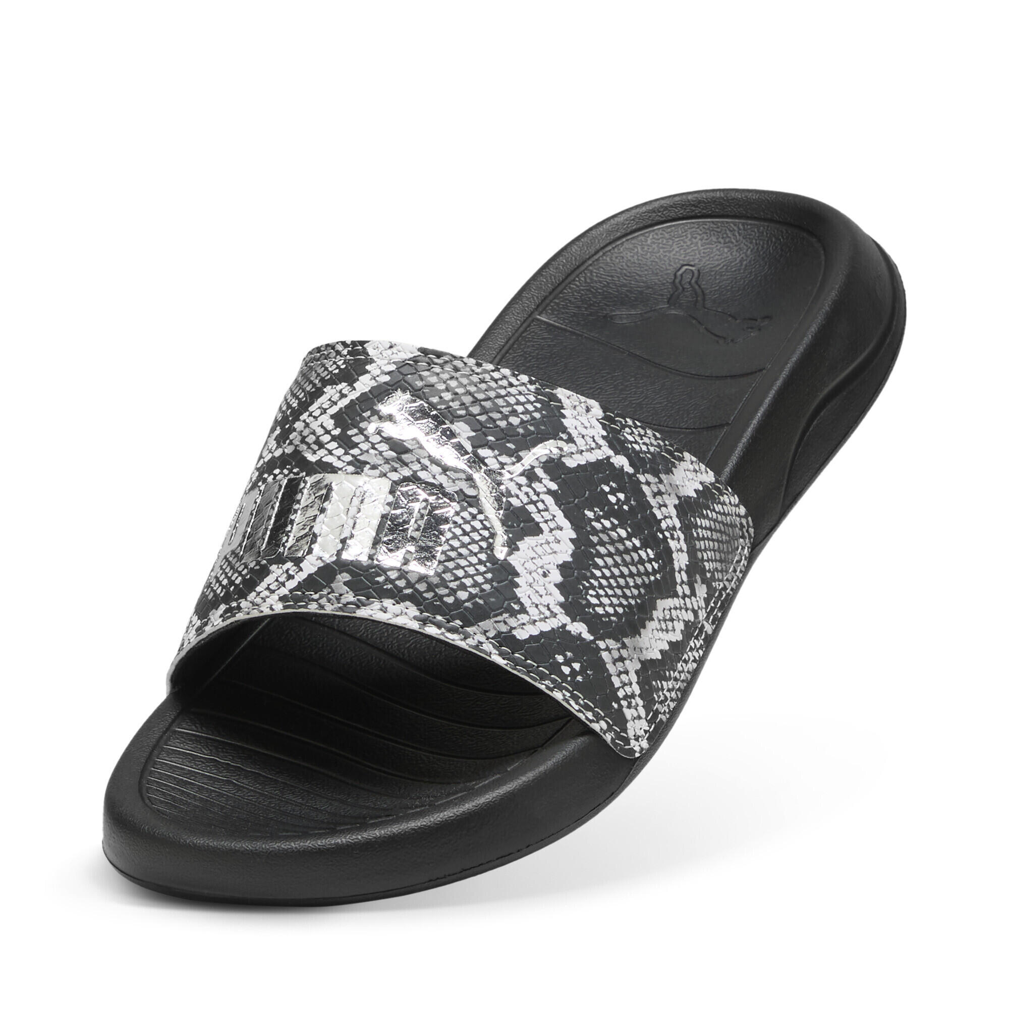 Ciabatte Popcat 20 Snake Chic da donna PUMA Black Silver Metallic 6/7