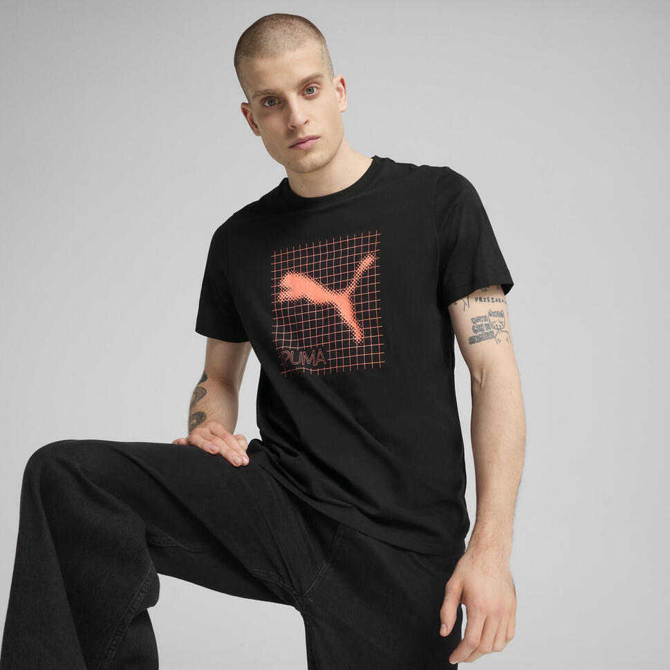 Męska koszulka z grafiką PUMATECH PUMA Black