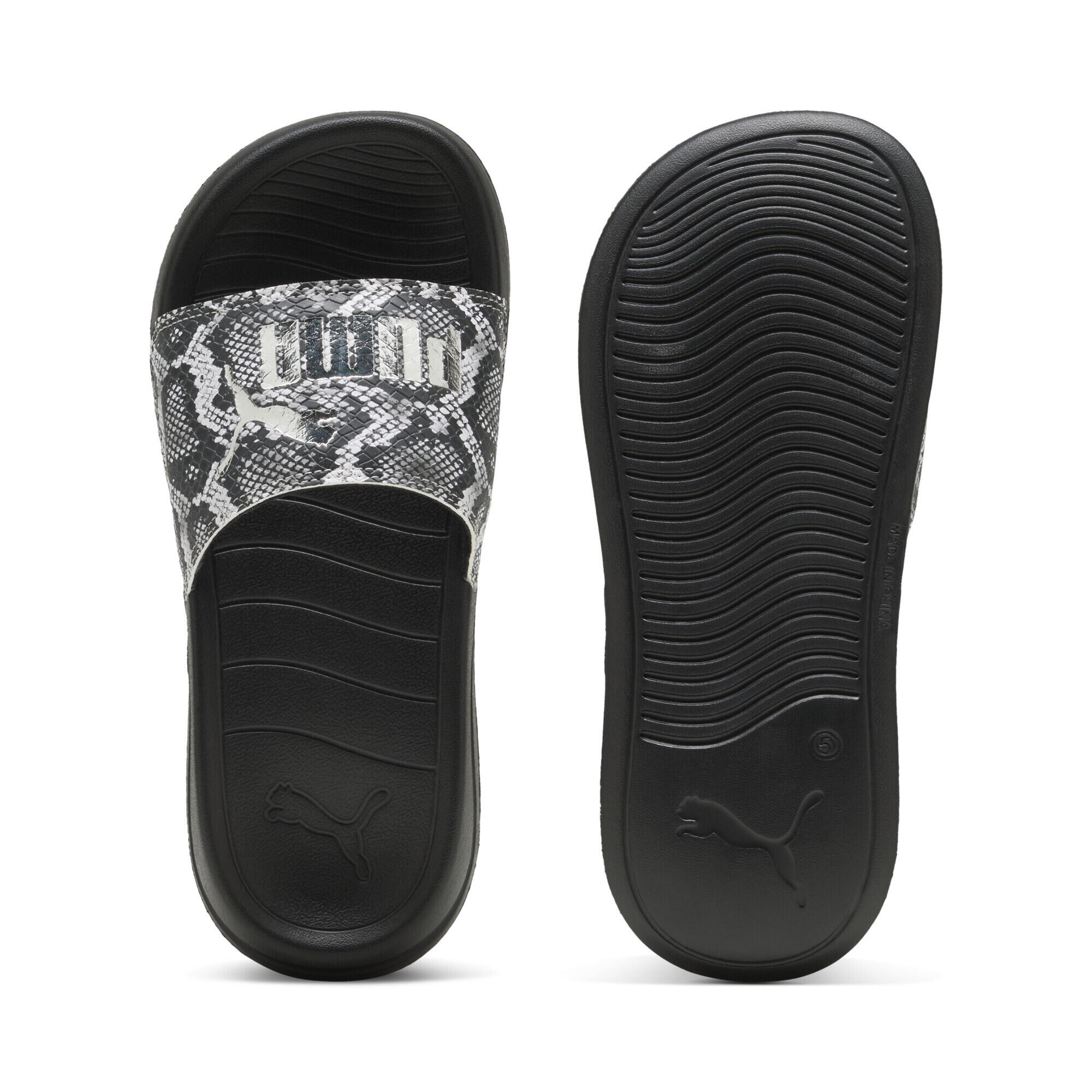 Ciabatte Popcat 20 Snake Chic da donna PUMA Black Silver Metallic 3/7