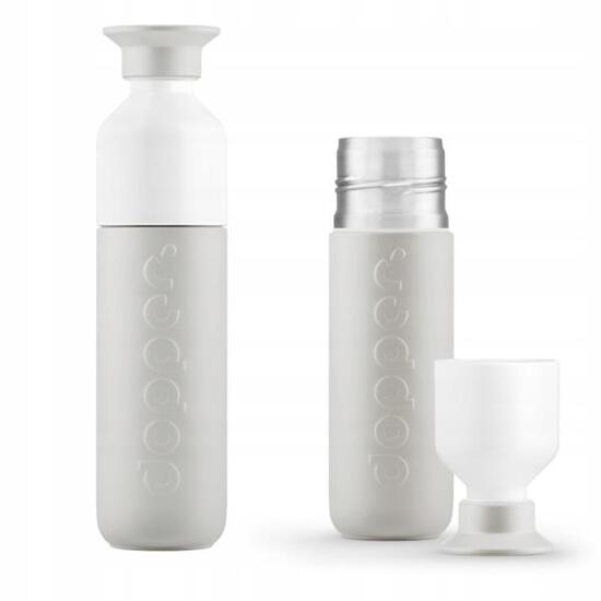 Butelka termiczna Dopper Gentle Grey 350 ml z kubkiem termos ekologiczna