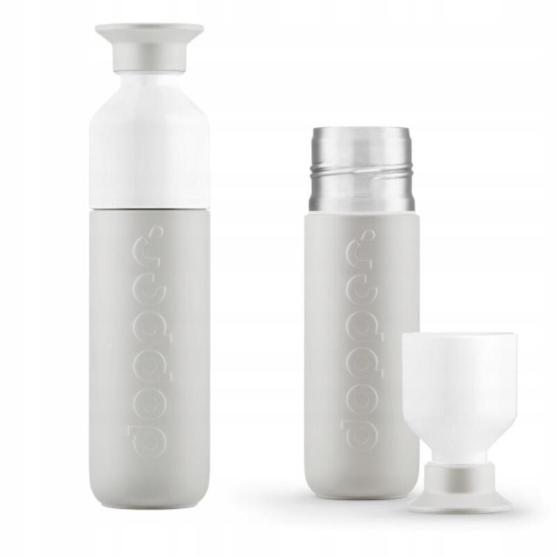 Butelka termiczna Dopper Gentle Grey 350 ml z kubkiem termos ekologiczna