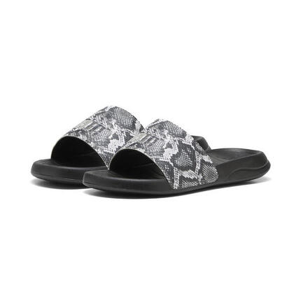 Claquettes Popcat 2.0 Snake Chic Femme PUMA Black Silver Metallic