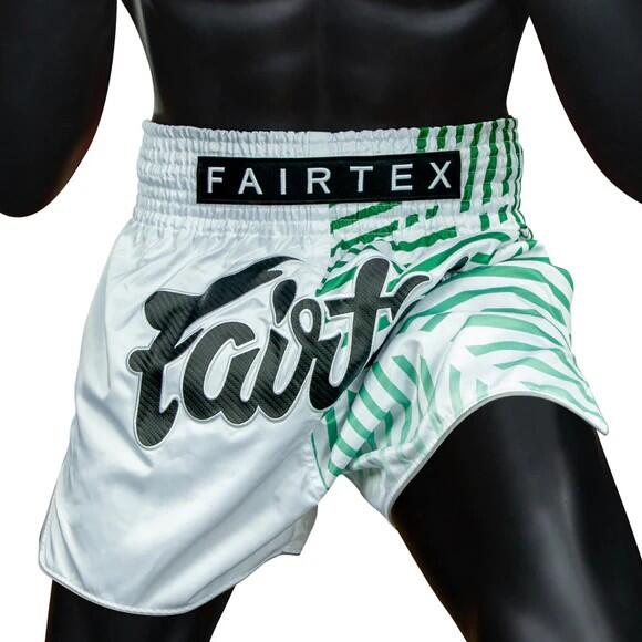 Spodenki Muay Thai Fairtex Racer BS1923 Białe/Zielone S 3/6