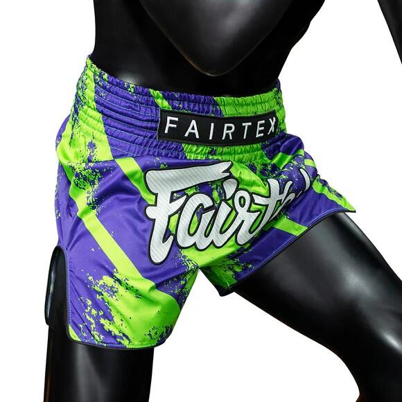 Spodenki Muay Thai Fairtex BS1928 Niebieskie/Zielone S 4/6