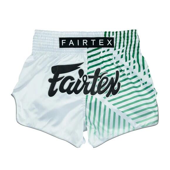 Spodenki Muay Thai Fairtex Racer BS1923 Białe/Zielone S