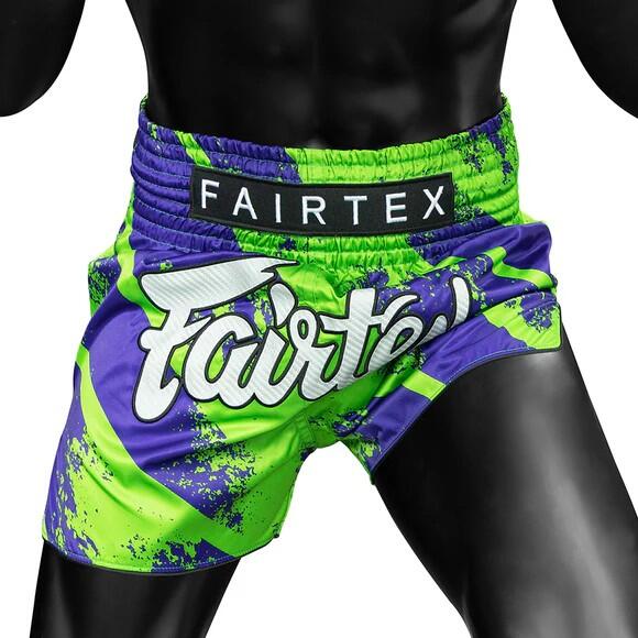 Spodenki Muay Thai Fairtex BS1928 Niebieskie/Zielone L