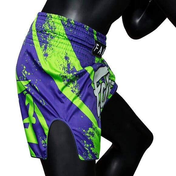 Spodenki Muay Thai Fairtex BS1928 Niebieskie/Zielone L