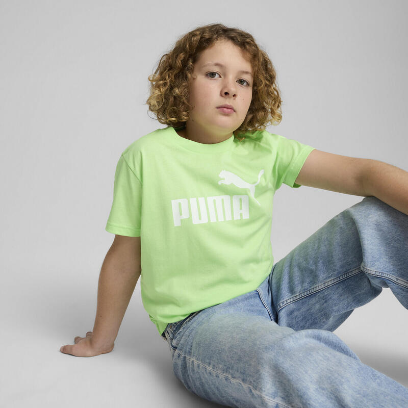 Młodzieżowa koszulka ESS z logo No. 1 PUMA Spring Fern Green