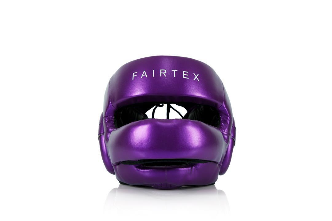 Kask Bokserski Sparingowy Fairtex HG17 z Ochroną Nosa Fioletowy XL 2/7