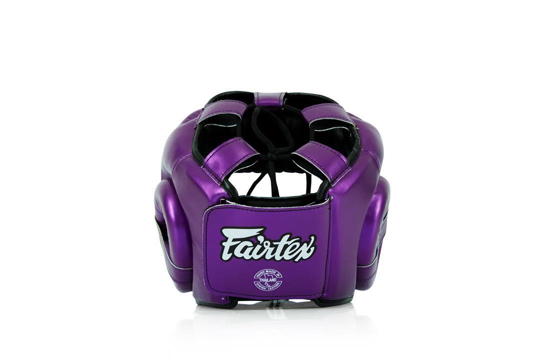 Kask Bokserski Sparingowy Fairtex HG17 z Ochroną Nosa Fioletowy XL 4/7