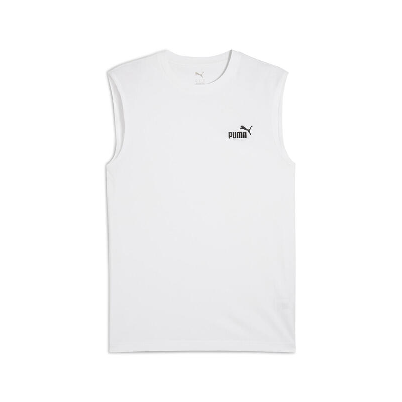 Tricou bărbați fără mâneci, Essentials No. 1 Logo, gri PUMA