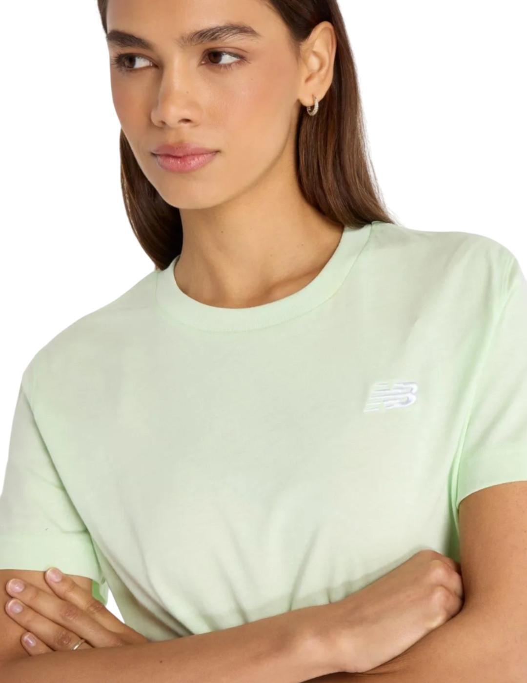 Maglietta per donna New Balance Essentials Verde 4/4