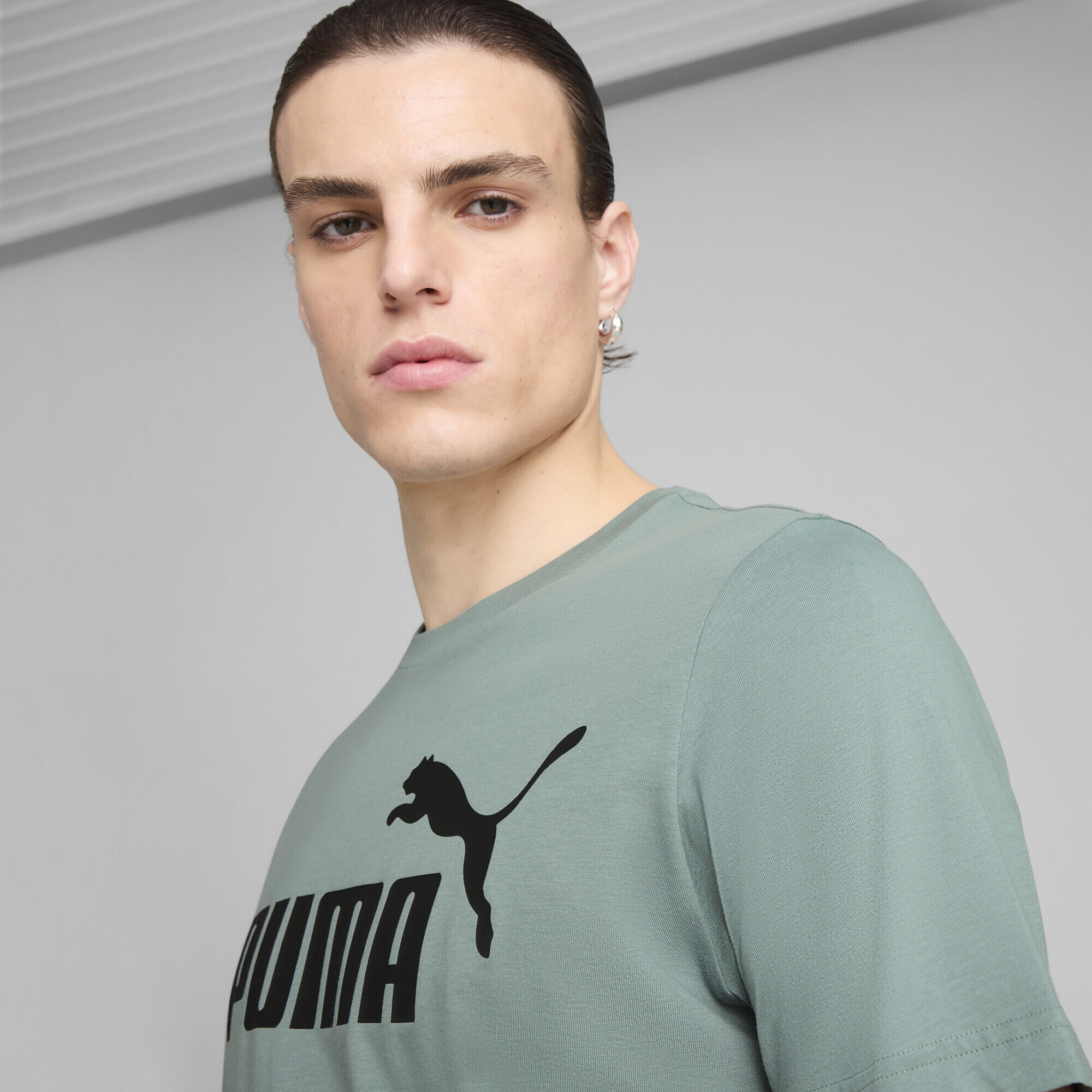 Camiseta ESS con logo n.º 1 Hombre PUMA Green Moon 3/7