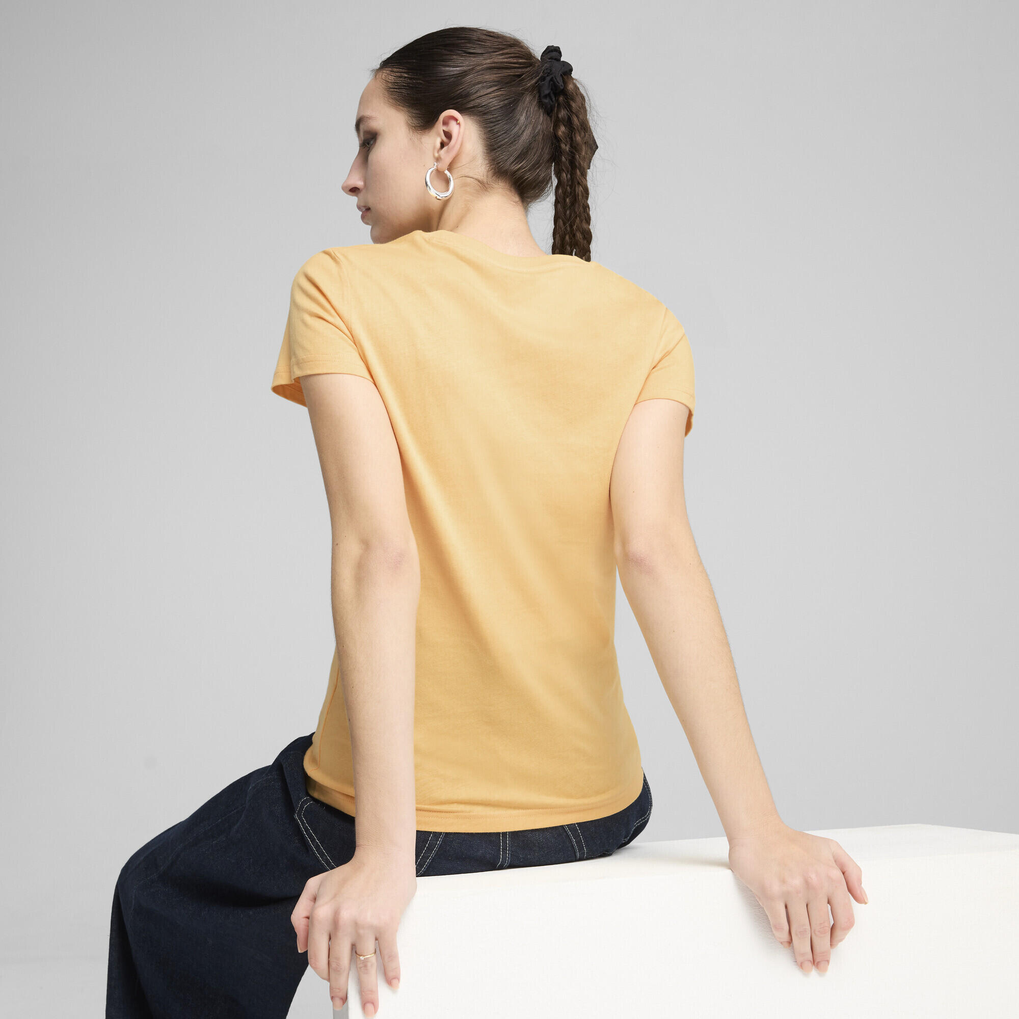 ESS No. 1 Logo T-Shirt Damen PUMA Almost Apricot Orange 5/7