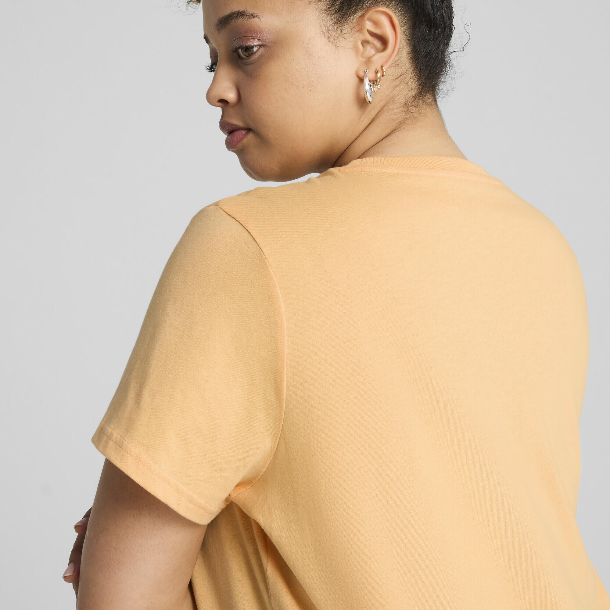 ESS No. 1 Logo T-Shirt Damen PUMA Almost Apricot Orange 3/7