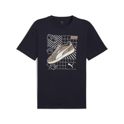 Graphics sneaker t-shirt voor heren puma new navy blue