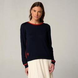 Pull Heritage Femme Roland-Garros - Marine