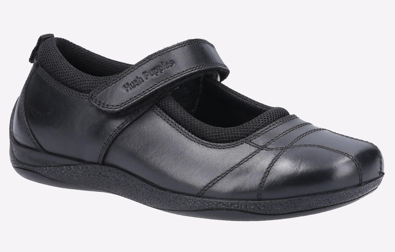Hush Puppies Clara Junior Girls Leather Memory Foam Shoes 2/4